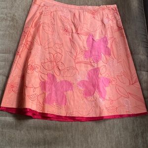 Anni Kuan silk embroidered skirt